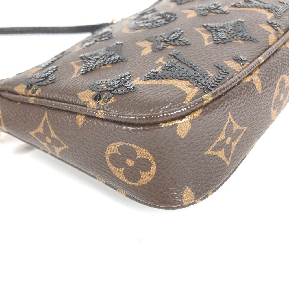 LOUIS VUITTON M26473 モノグラムスパンコール ポシェットアクセソワール カバン アクセサリーポーチ 肩掛け ショルダーバッグ モノグラムキャンバス レディース ブラウン