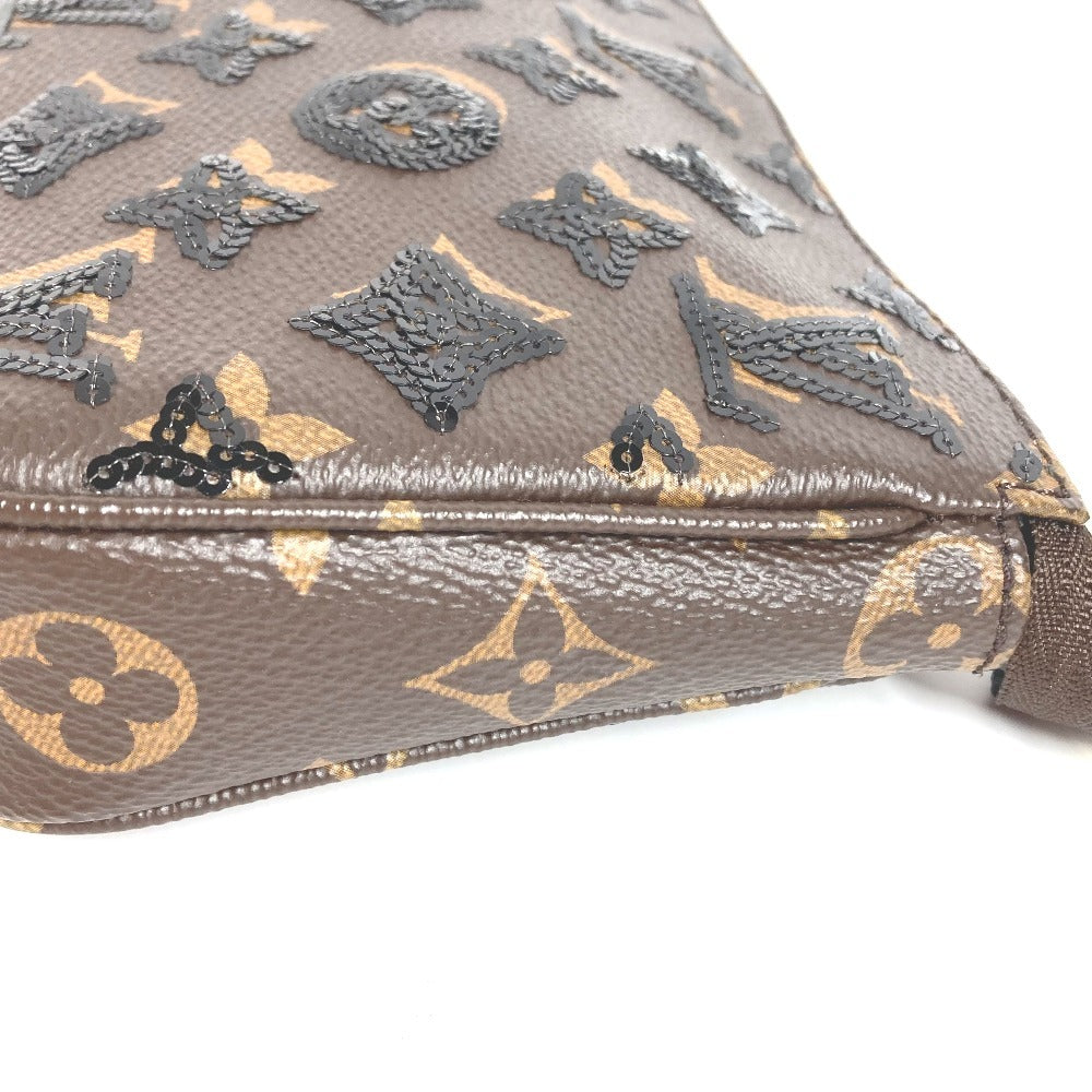 LOUIS VUITTON M26473 モノグラムスパンコール ポシェットアクセソワール カバン アクセサリーポーチ 肩掛け ショルダーバッグ モノグラムキャンバス レディース ブラウン