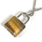 LOUIS VUITTON M62668 コリエ LVストーン タイガーアイ ペンダント ネックレス アクセサリー チェーン ネックレス メタル ユニセックス シルバー