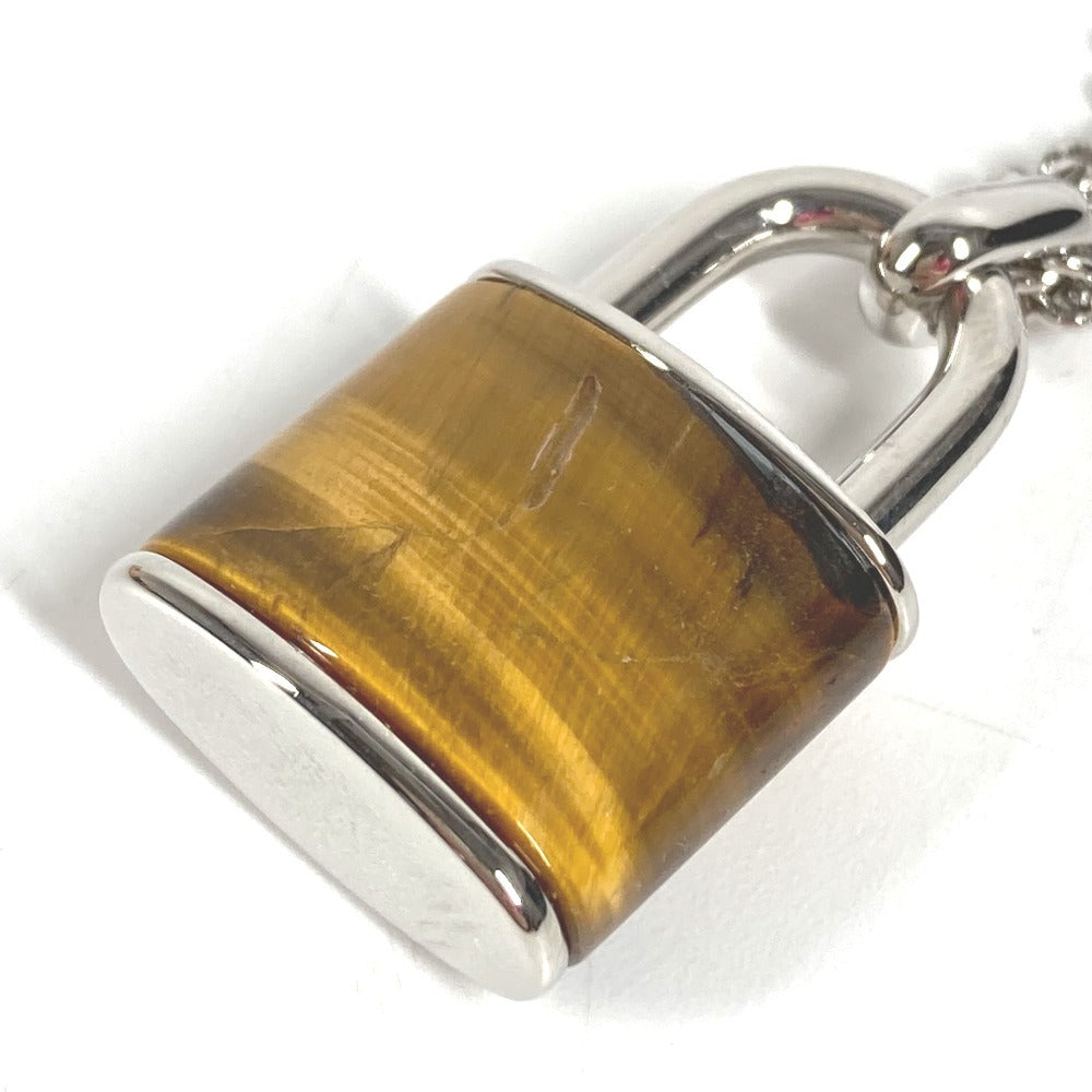LOUIS VUITTON M62668 コリエ LVストーン タイガーアイ ペンダント ネックレス アクセサリー チェーン ネックレス メタル ユニセックス シルバー
