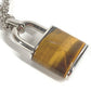 LOUIS VUITTON M62668 コリエ LVストーン タイガーアイ ペンダント ネックレス アクセサリー チェーン ネックレス メタル ユニセックス シルバー