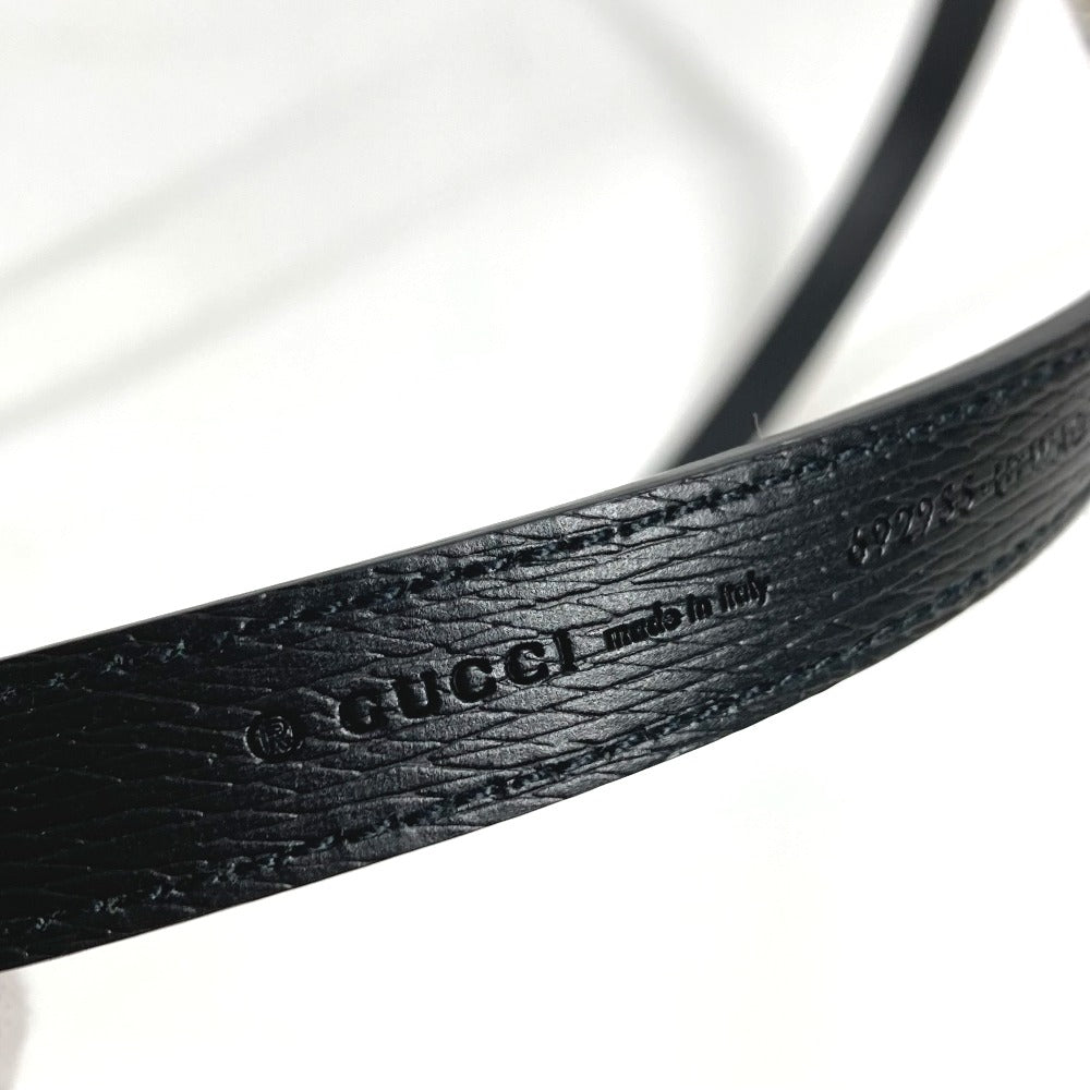 GUCCI 692955 Herbarium Extra Small Pet Leash Pet Dog Dog Leash Leather Unisex Black