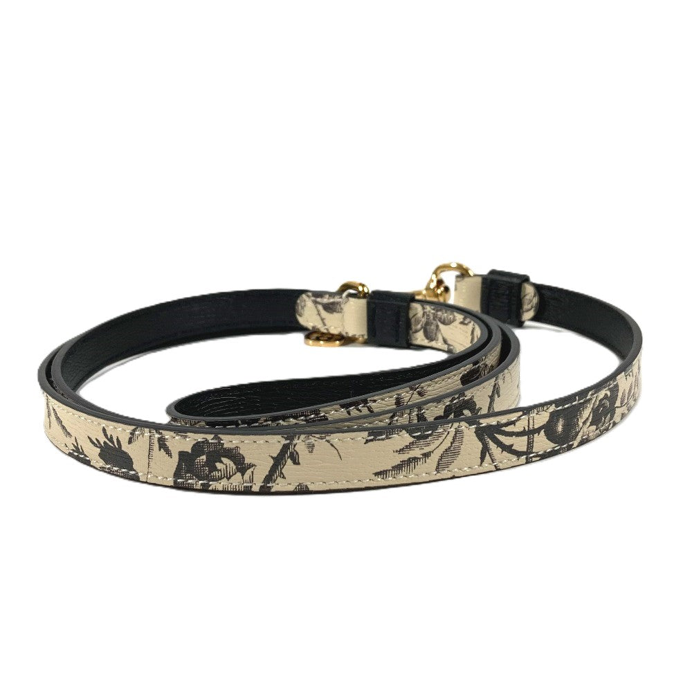 GUCCI 692955 Herbarium Extra Small Pet Leash Pet Dog Dog Leash Leather Unisex Black