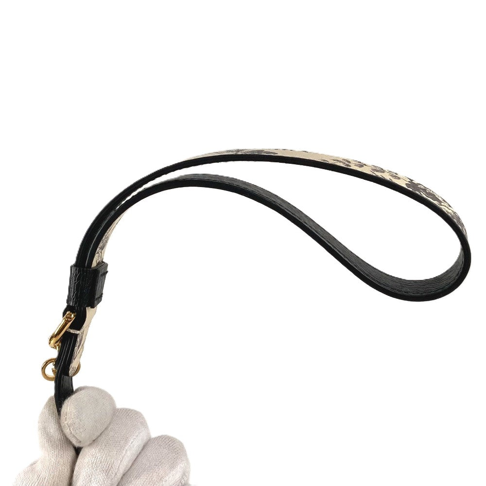 GUCCI 692955 Herbarium Extra Small Pet Leash Pet Dog Dog Leash Leather Unisex Black