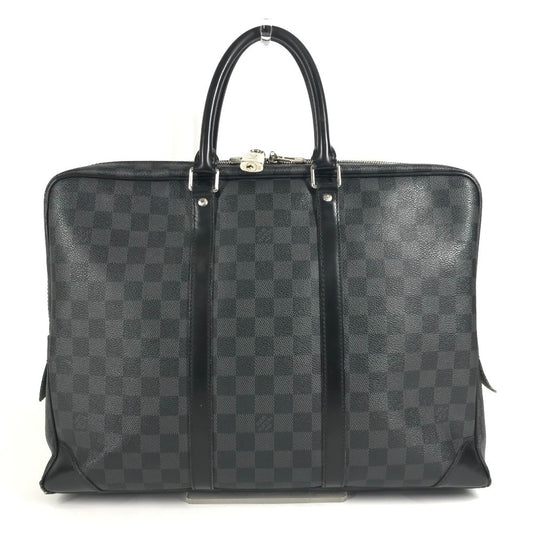 LOUIS VUITTON N41125 ダミエグラフィット ポルトドキュマン ヴォワヤージ PDV ハンドバッグ カバン トートバッグ ビジネスバッグ ダミエグラフィットキャンバス メンズ ブラック