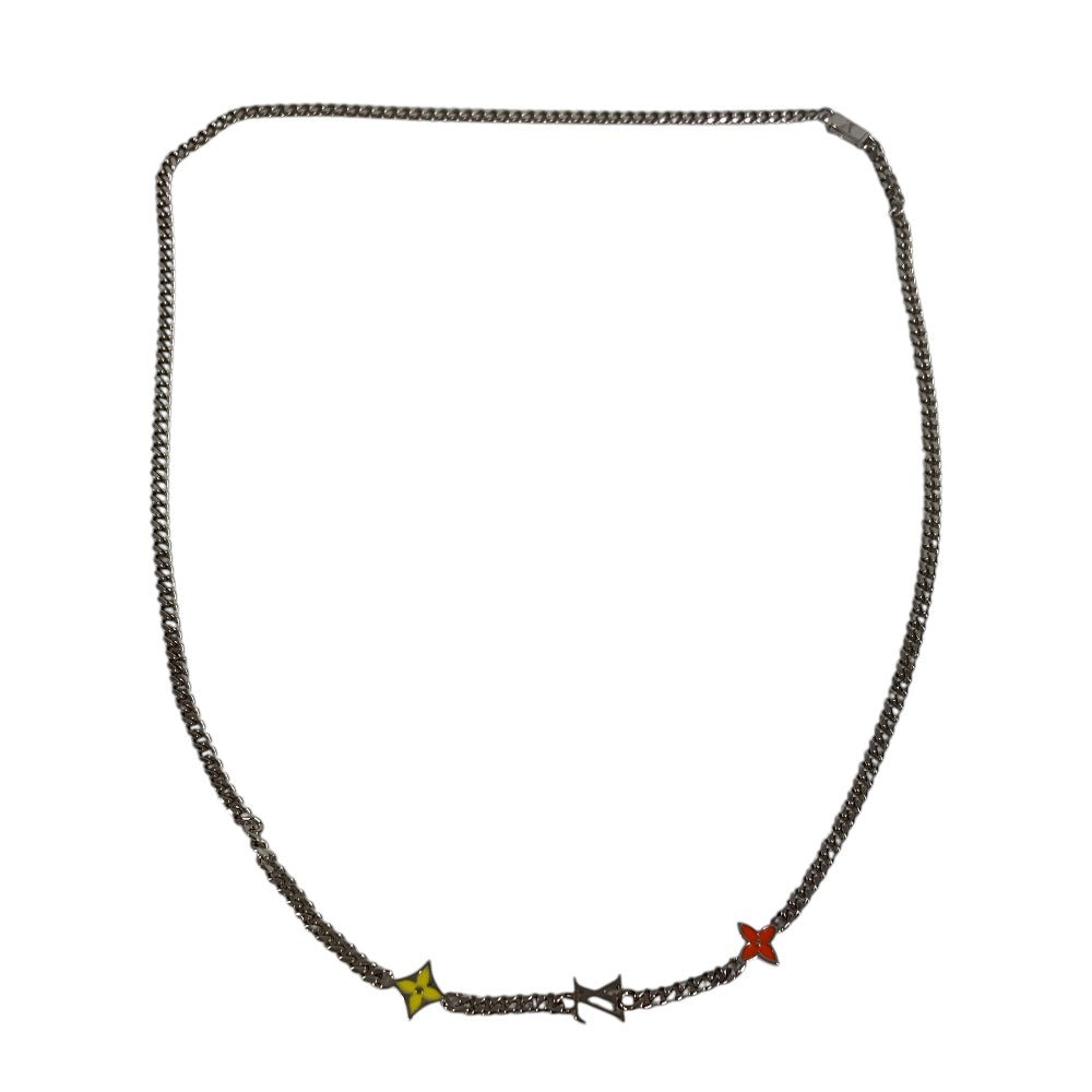LOUIS VUITTON M01951 ネックレス モノグラム ロウ ロングネックレス チェーン アクセサリー ネックレス メタル メンズ シルバー