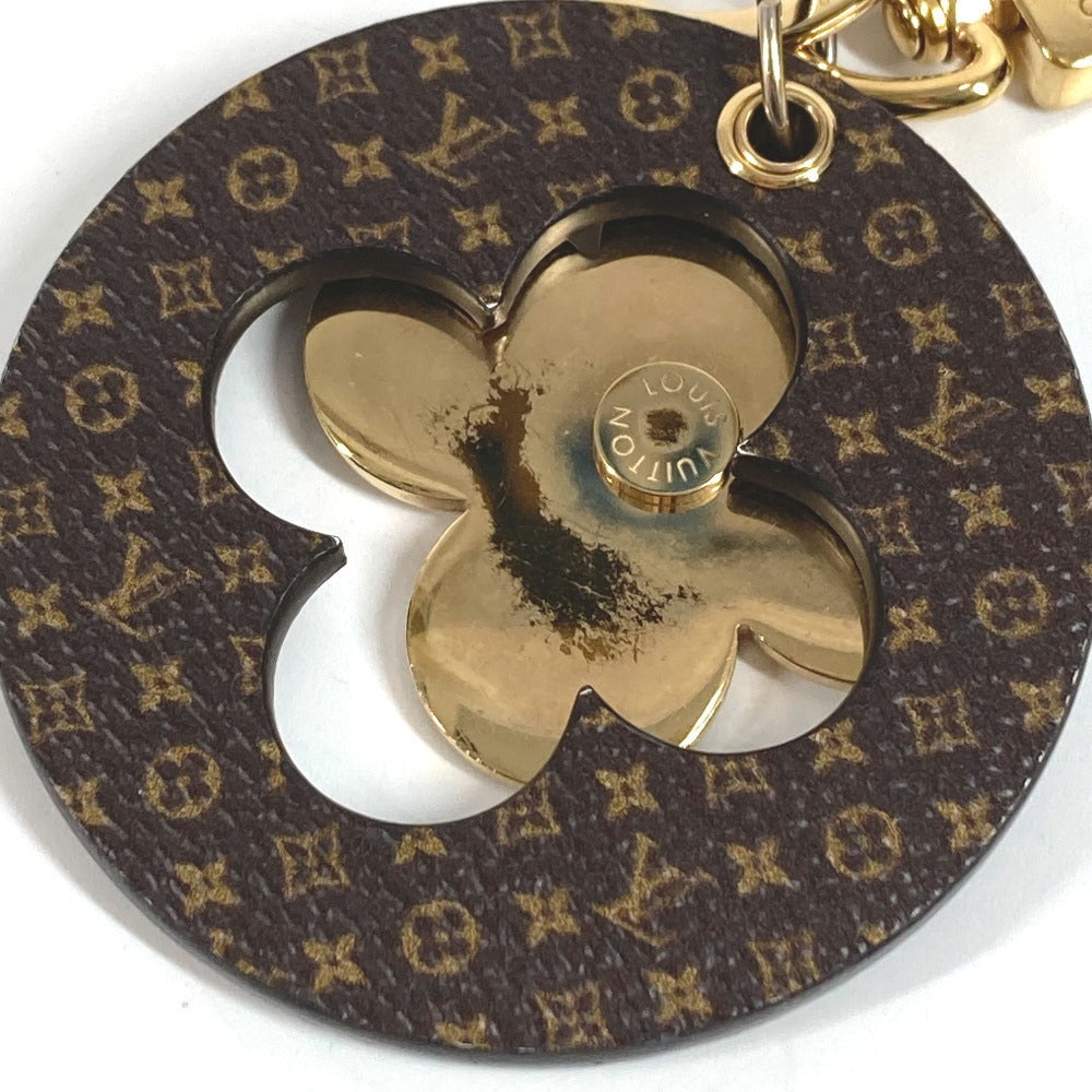 LOUIS VUITTON M00815 モノグラム ポルトクレパズルフラワー バッグチャーム キーホルダー モノグラムキャンバス ユニセックス ブラウン