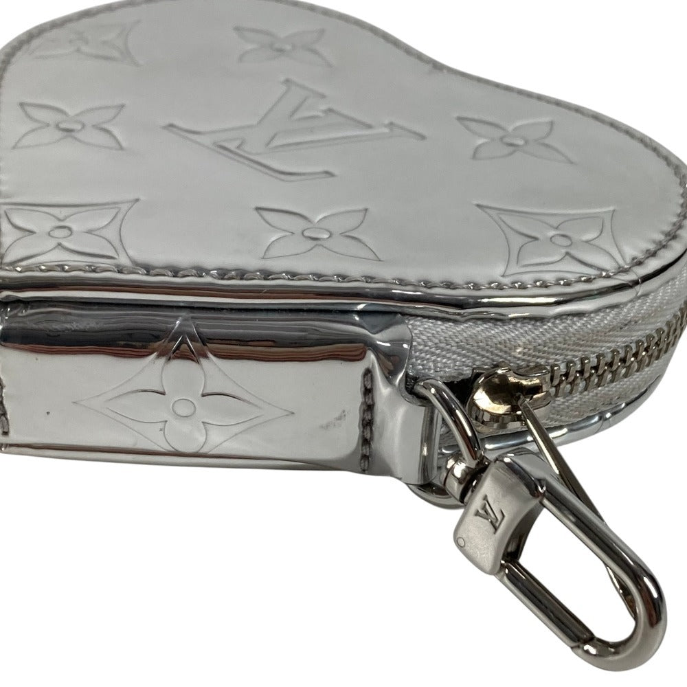 LOUIS VUITTON M83540 LV SKI Monogram Porte Monnaie Cœur Wallet Coin Purse Heart Coin Case Leather Unisex Silver