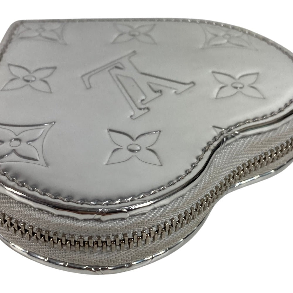 LOUIS VUITTON M83540 LV SKI Monogram Porte Monnaie Cœur Wallet Coin Purse Heart Coin Case Leather Unisex Silver