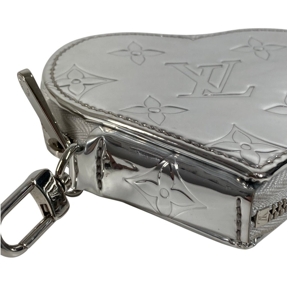 LOUIS VUITTON M83540 LV SKI Monogram Porte Monnaie Cœur Wallet Coin Purse Heart Coin Case Leather Unisex Silver