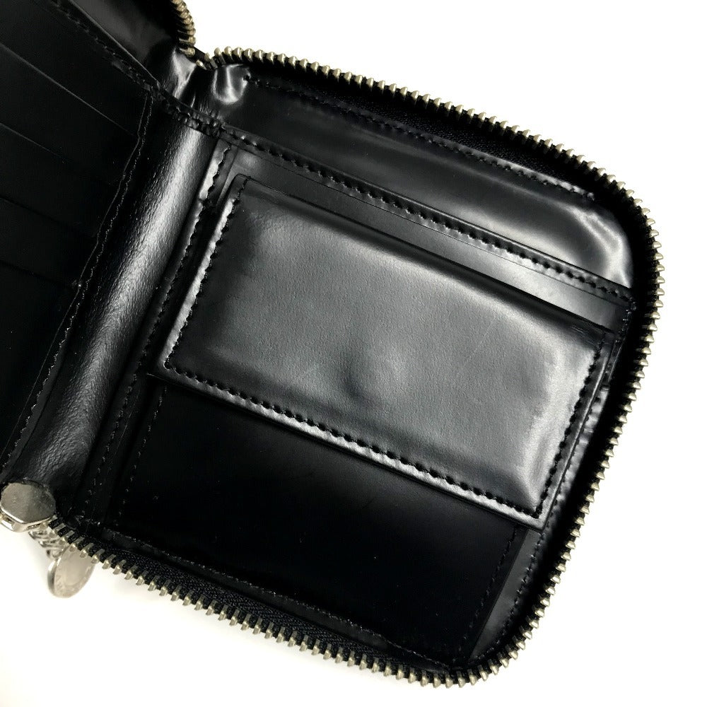 BVLGARI Logomania All-over Pattern Denim Round Zipper Compact Wallet Bi-fold Wallet Leather/Canvas Unisex Blue