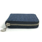 BVLGARI Logomania All-over Pattern Denim Round Zipper Compact Wallet Bi-fold Wallet Leather/Canvas Unisex Blue