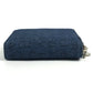 BVLGARI Logomania All-over Pattern Denim Round Zipper Compact Wallet Bi-fold Wallet Leather/Canvas Unisex Blue