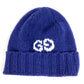 GUCCI 602886 Logo GG Beanie Hat Knit Cap Knit Hat Wool Unisex Blue