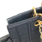 CHANEL CC ココマーク ロゴ チョコバー カバン トートバッグ 肩掛け Wチェーンバッグ ショルダーバッグ コットン ユニセックス ブラック