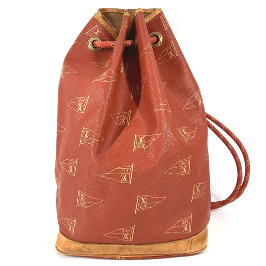 LOUIS VUITTON M80026 ルイヴィトンカップ 95 LVCUP サントロペ カバン 肩掛け 巾着バッグ ショルダーバッグ レザー/キャンバス ユニセックス アボガニー オレンジ