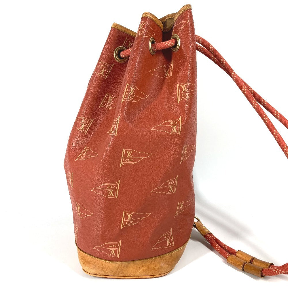 LOUIS VUITTON M80026 ルイヴィトンカップ 95 LVCUP サントロペ カバン 肩掛け 巾着バッグ ショルダーバッグ レザー/キャンバス ユニセックス アボガニー オレンジ