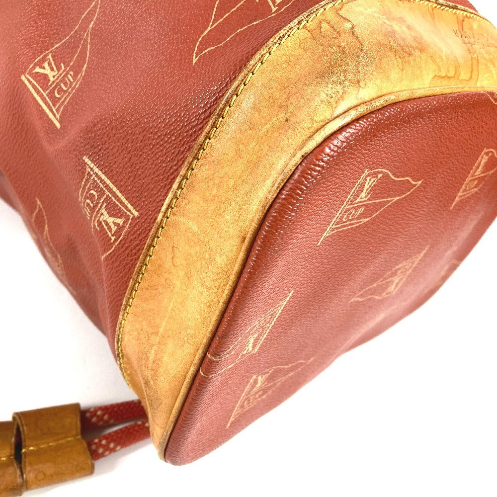 LOUIS VUITTON M80026 ルイヴィトンカップ 95 LVCUP サントロペ カバン 肩掛け 巾着バッグ ショルダーバッグ レザー/キャンバス ユニセックス アボガニー オレンジ
