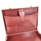 CARTIER Logo Must Line Attache Case Bag Handbag Tote Bag Business Bag Leather Unisex Wine Red