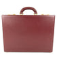 CARTIER Logo Must Line Attache Case Bag Handbag Tote Bag Business Bag Leather Unisex Wine Red