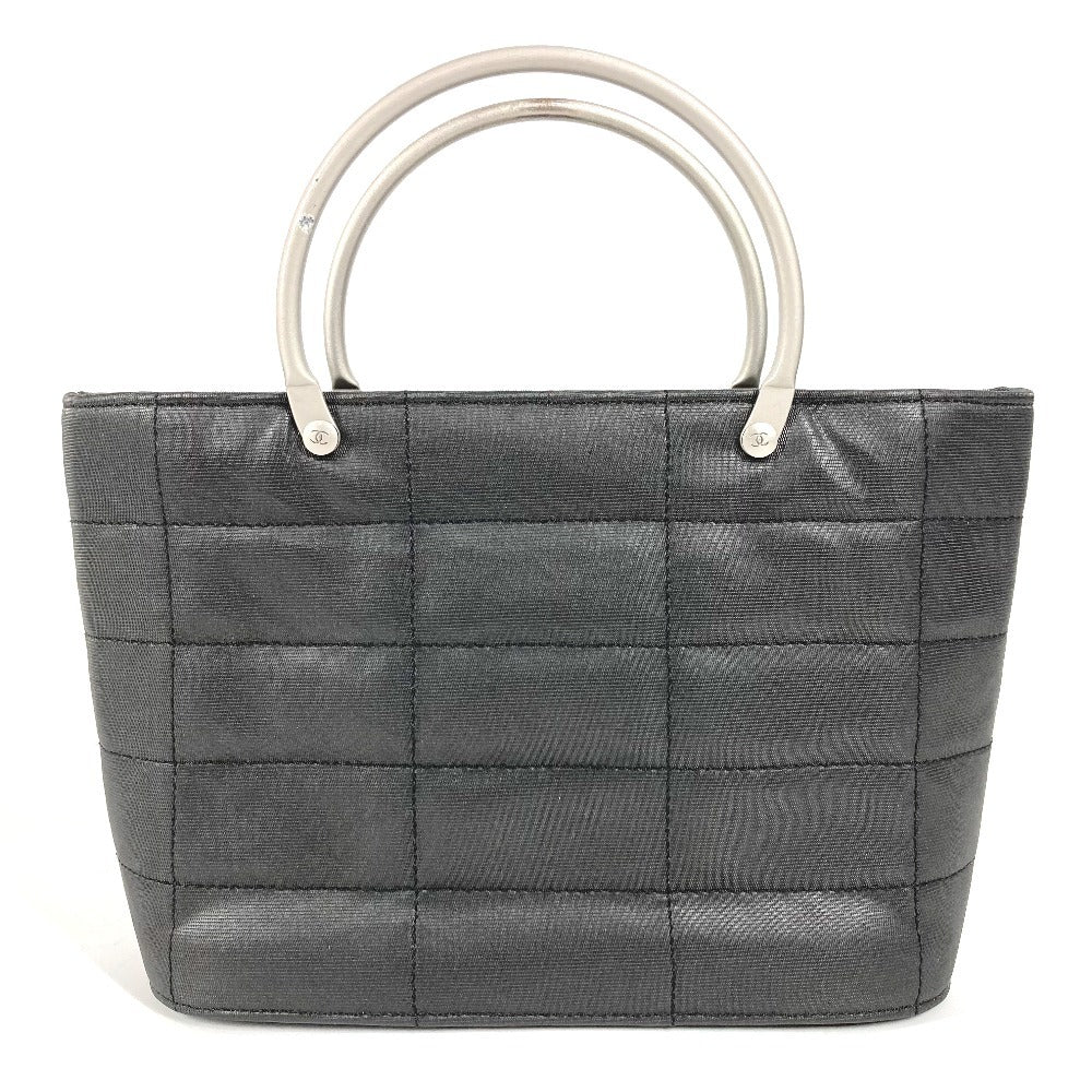 CHANEL メタルハンドル チョコバー カバン トートバッグ ハンドバッグ ナイロン レディース グレー