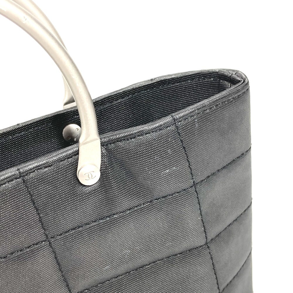 CHANEL メタルハンドル チョコバー カバン トートバッグ ハンドバッグ ナイロン レディース グレー
