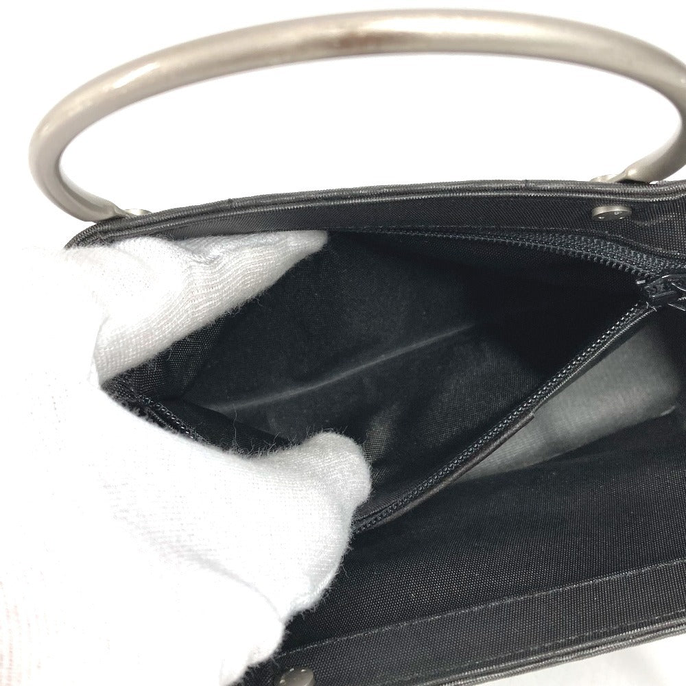 CHANEL メタルハンドル チョコバー カバン トートバッグ ハンドバッグ ナイロン レディース グレー