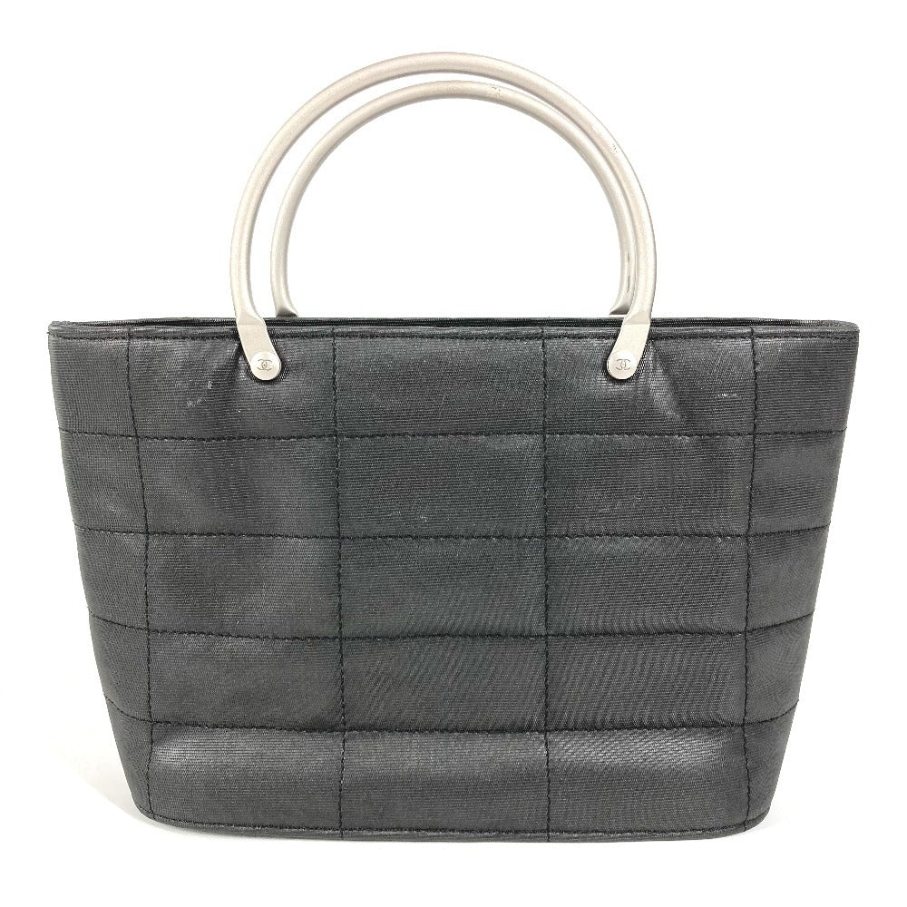 CHANEL メタルハンドル チョコバー カバン トートバッグ ハンドバッグ ナイロン レディース グレー