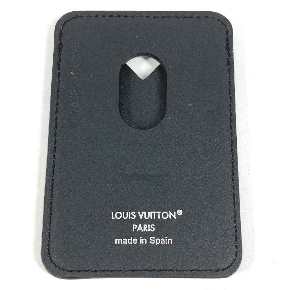 LOUIS VUITTON M12602 Monogram Eclipse Porte Cartes Magnétique Phone Accessory MagSafe Business Card Holder Pass Case Card Case Monogram Eclipse Canvas Unisex Black