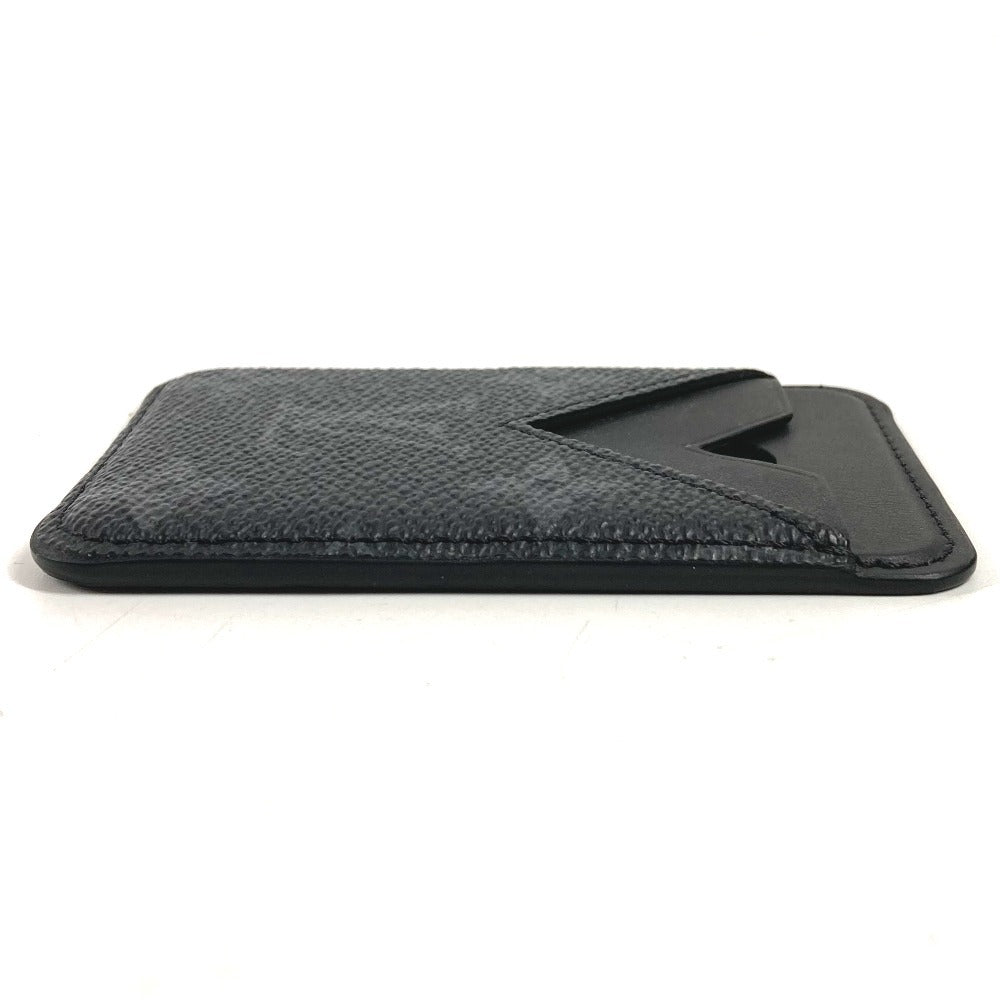 LOUIS VUITTON M12602 Monogram Eclipse Porte Cartes Magnétique Phone Accessory MagSafe Business Card Holder Pass Case Card Case Monogram Eclipse Canvas Unisex Black