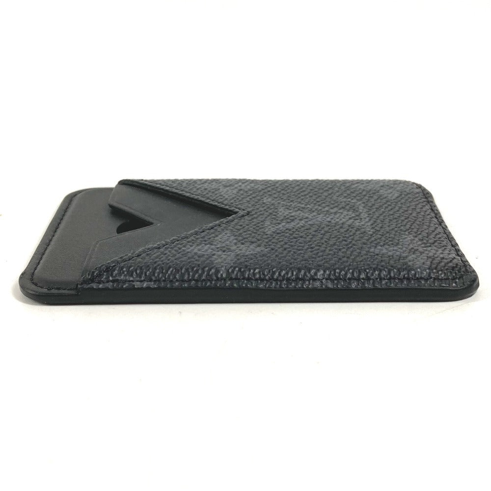 LOUIS VUITTON M12602 Monogram Eclipse Porte Cartes Magnétique Phone Accessory MagSafe Business Card Holder Pass Case Card Case Monogram Eclipse Canvas Unisex Black