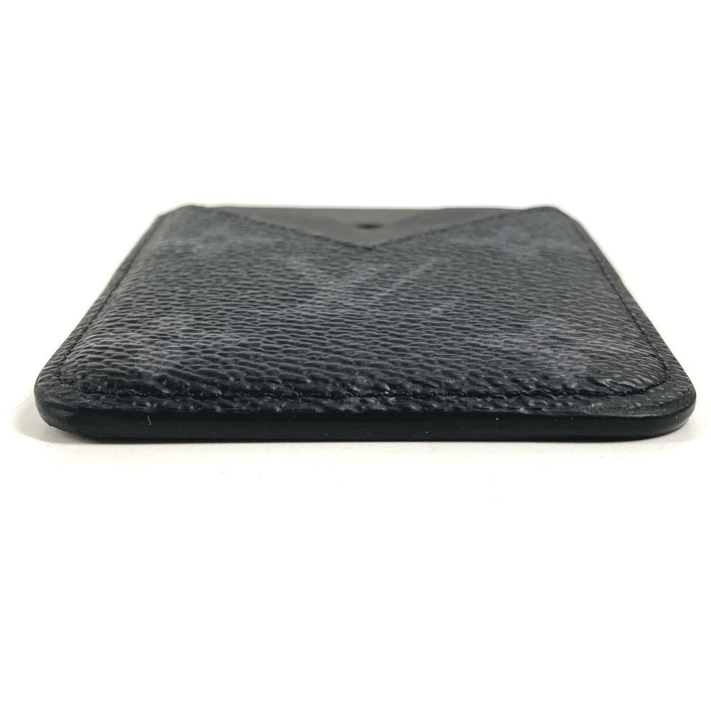 LOUIS VUITTON M12602 Monogram Eclipse Porte Cartes Magnétique Phone Accessory MagSafe Business Card Holder Pass Case Card Case Monogram Eclipse Canvas Unisex Black