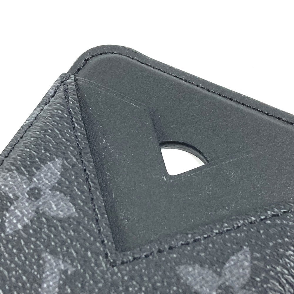LOUIS VUITTON M12602 Monogram Eclipse Porte Cartes Magnétique Phone Accessory MagSafe Business Card Holder Pass Case Card Case Monogram Eclipse Canvas Unisex Black