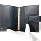 CARTIER Trinity Logo System Organizer Stationery Diary Cover Leather Unisex Black