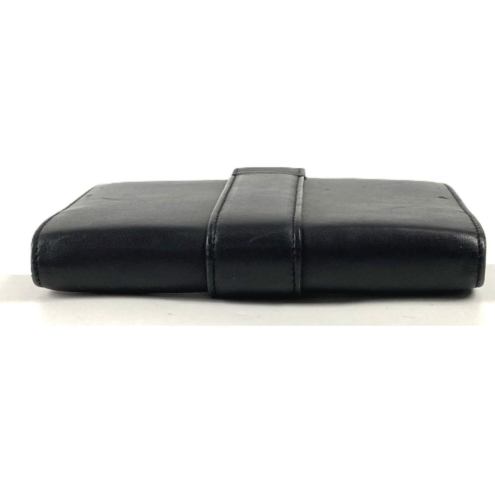 CARTIER Trinity Logo System Organizer Stationery Diary Cover Leather Unisex Black