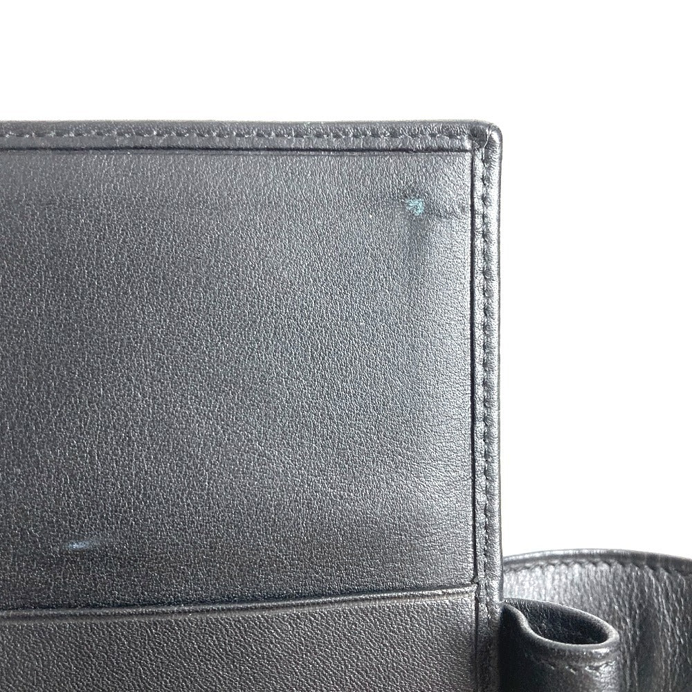 CARTIER Trinity Logo System Organizer Stationery Diary Cover Leather Unisex Black