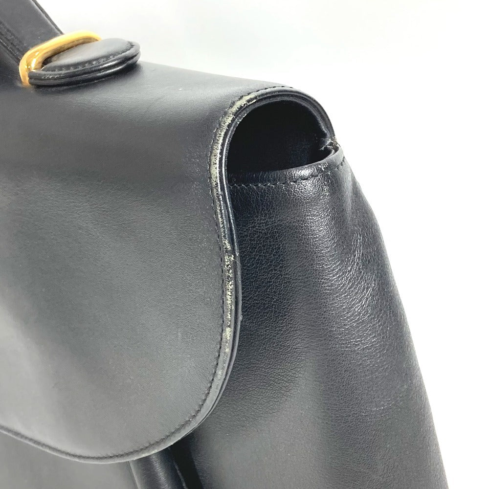 CARTIER Panthère Logo Bag Handbag Tote Bag Business Bag Leather Unisex Black