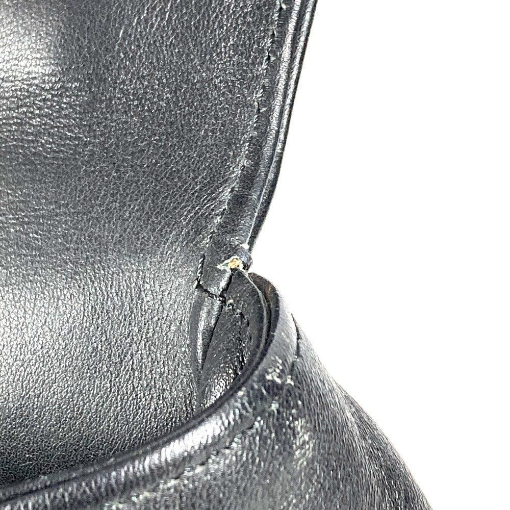 CARTIER Panthère Logo Bag Handbag Tote Bag Business Bag Leather Unisex Black