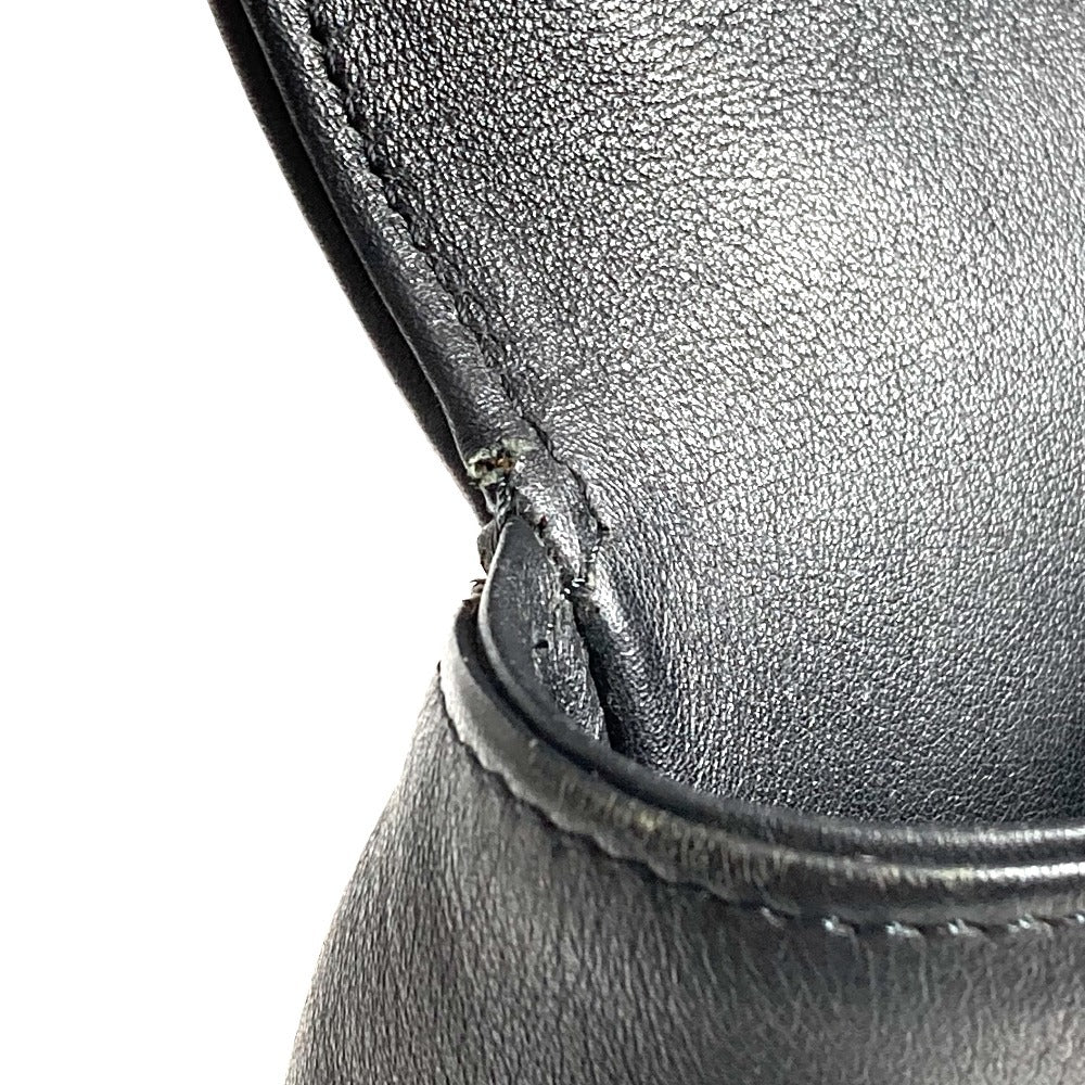 CARTIER Panthère Logo Bag Handbag Tote Bag Business Bag Leather Unisex Black
