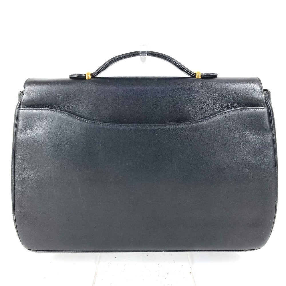 CARTIER Panthère Logo Bag Handbag Tote Bag Business Bag Leather Unisex Black