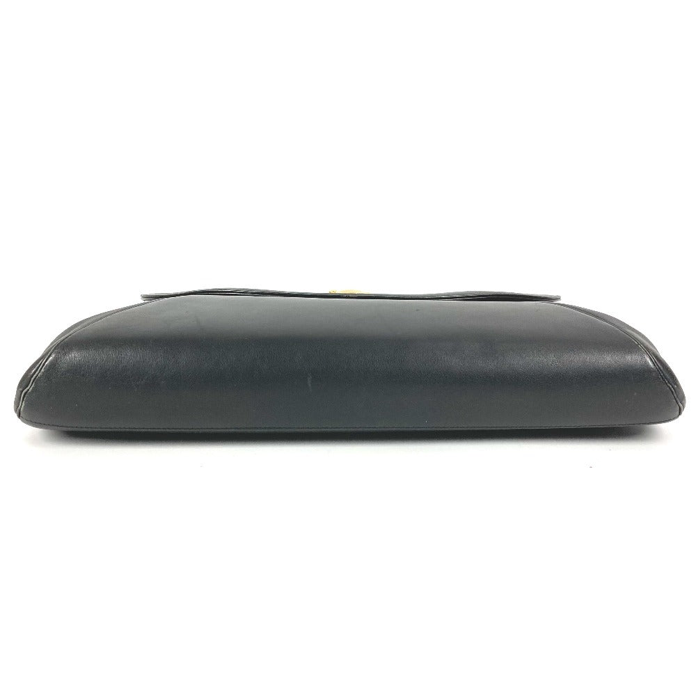 CARTIER Panthère Logo Bag Handbag Tote Bag Business Bag Leather Unisex Black
