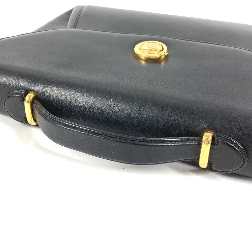 CARTIER Panthère Logo Bag Handbag Tote Bag Business Bag Leather Unisex Black
