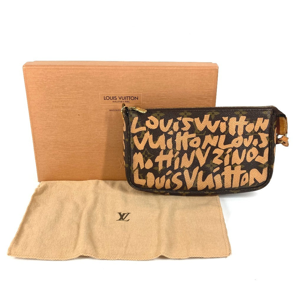 LOUIS VUITTON M92193 モノグラムグラフィティ ポシェット アクセソワール ハンドバッグ カバン 肩掛け アクセサリーポーチ ショルダーバッグ モノグラムグラフィティキャンバス レディース オレンジ