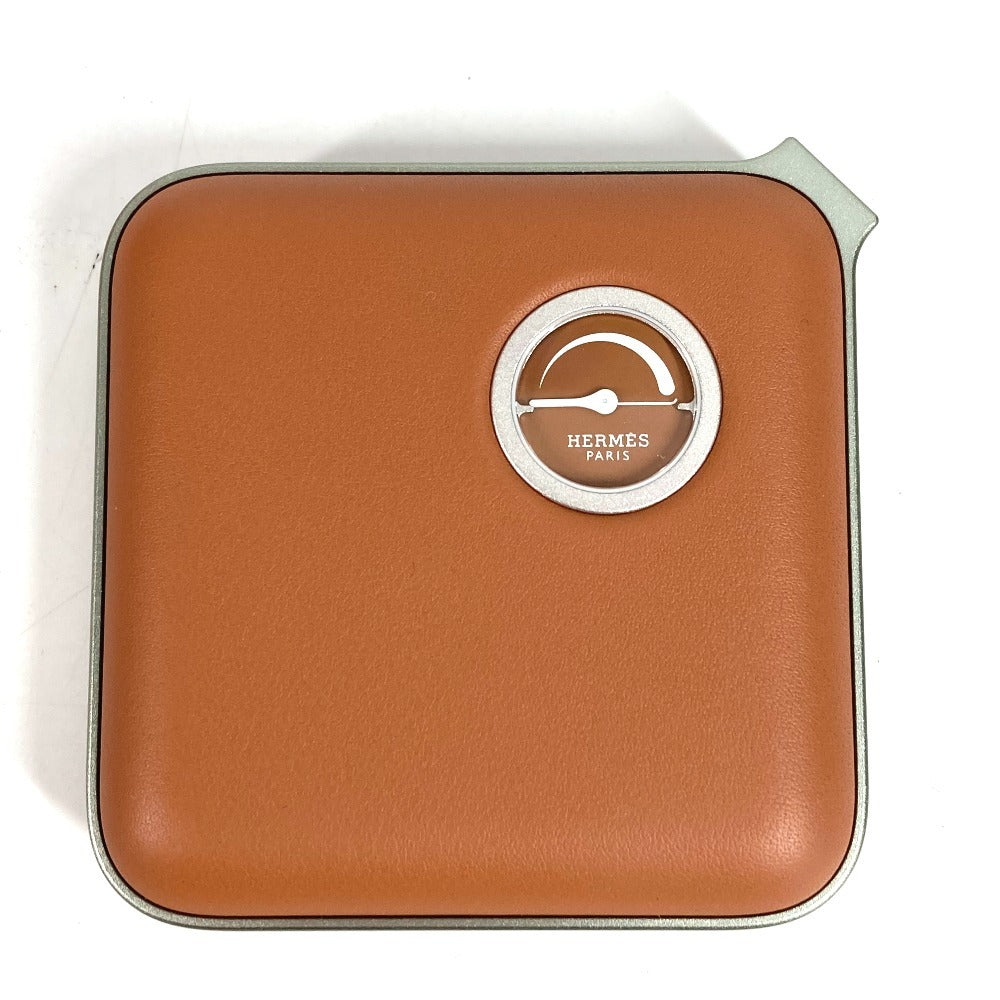 HERMES Interior Volt'H Mini Charger Mobile Battery Goods Leather Unisex Brown