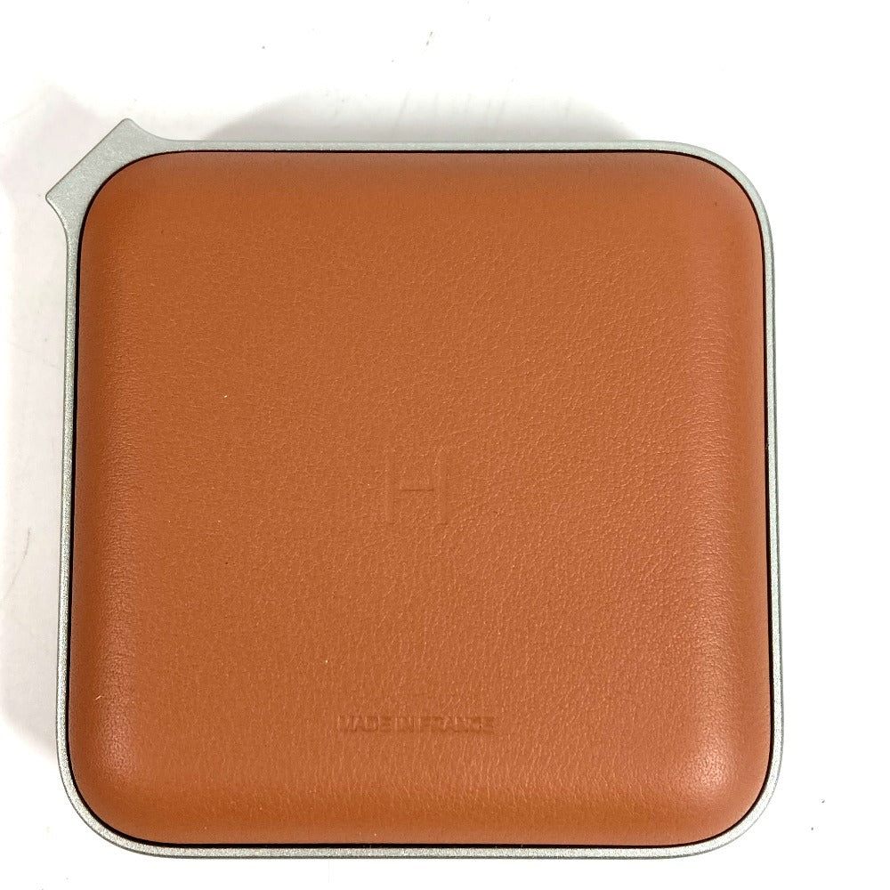 HERMES Interior Volt'H Mini Charger Mobile Battery Goods Leather Unisex Brown