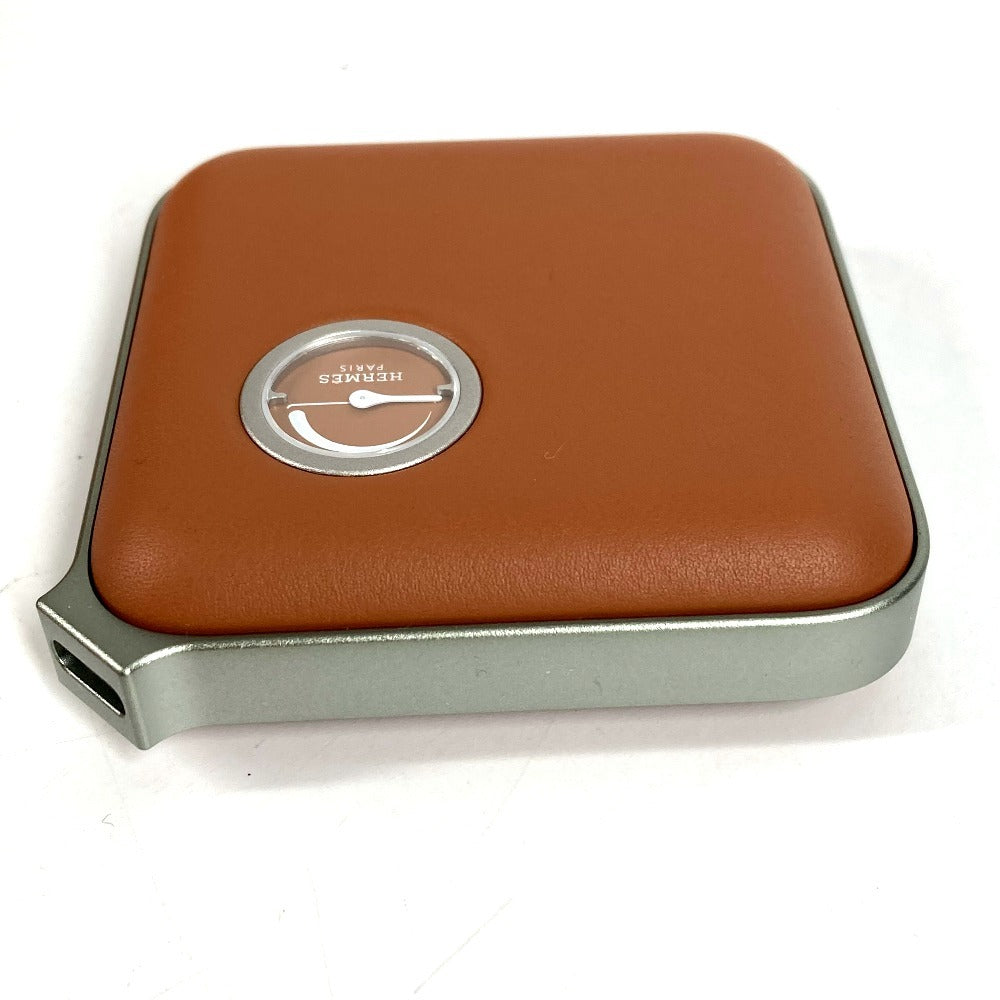 HERMES Interior Volt'H Mini Charger Mobile Battery Goods Leather Unisex Brown