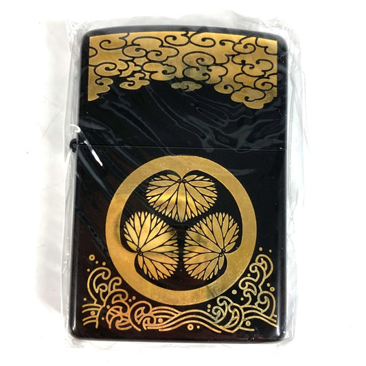 ZIPPO 和柄 紋章柄 ロゴ オイルライター 喫煙具 ライター メタル ユニセックス ブラック