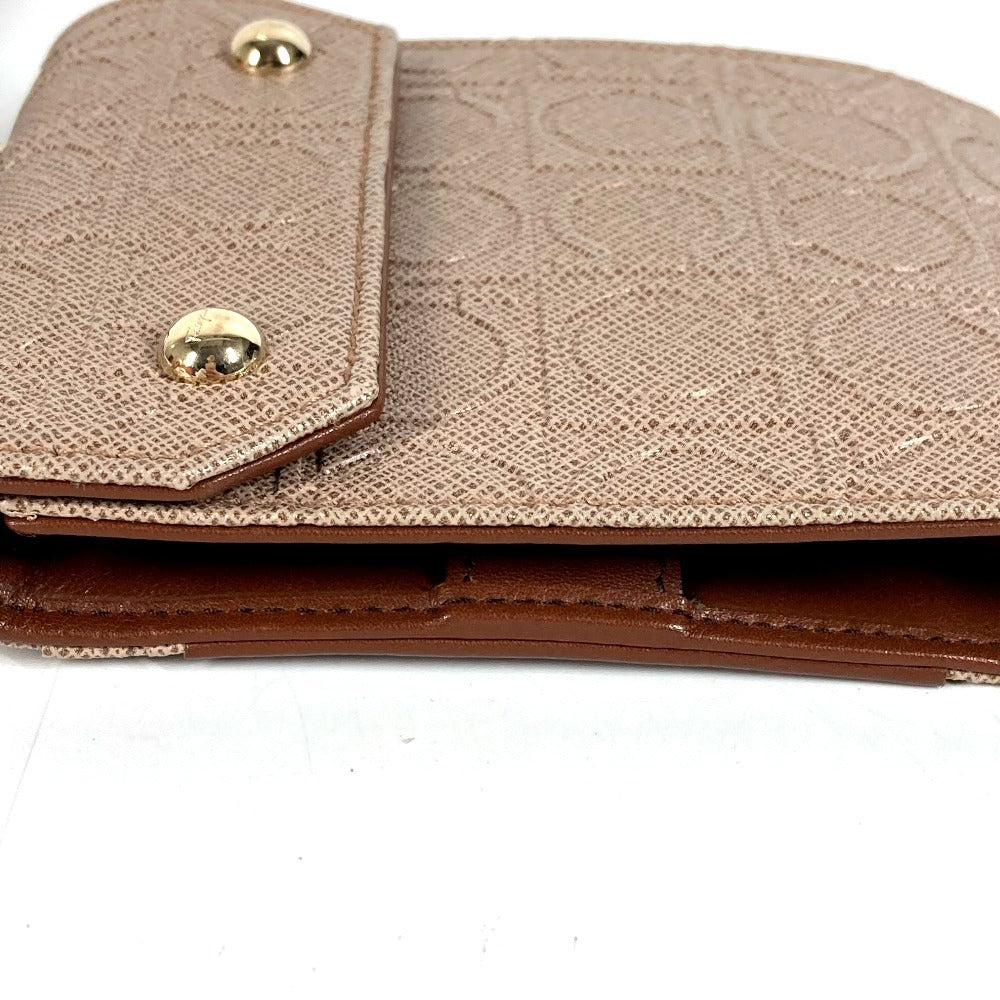 Salvatore Ferragamo Shoulder Bag Shoulder Wallet Gancini Logo Compact Wallet Trifold Wallet Leather Unisex Beige