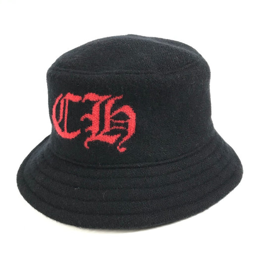 CHROME HEARTS ニットハット CH ロゴ ハット帽 帽子 バケットハット ボブハット ハット カシミヤ ユニセックス ブラック