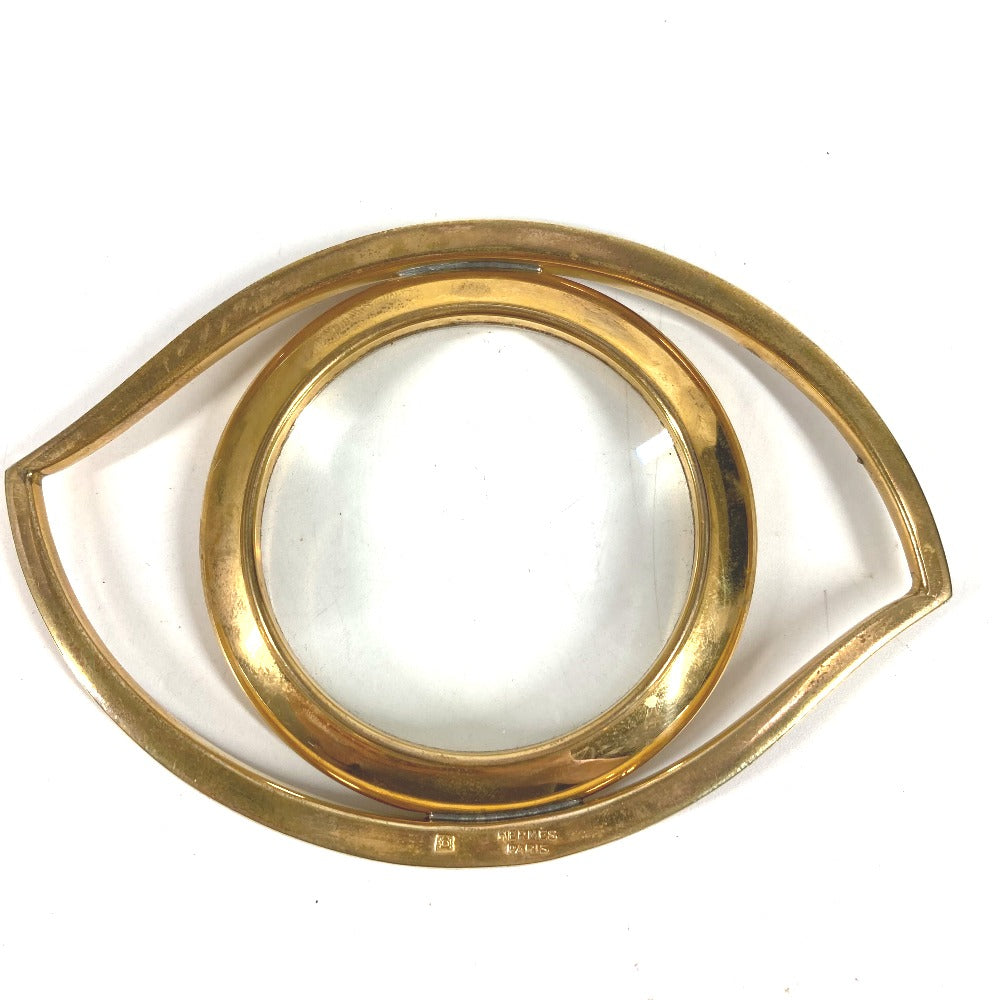 HERMES L'Oeil de Cleopatra Jean Cocteau Design Magnifying Glass Loupe Magnifier Accessory Metal Unisex Gold